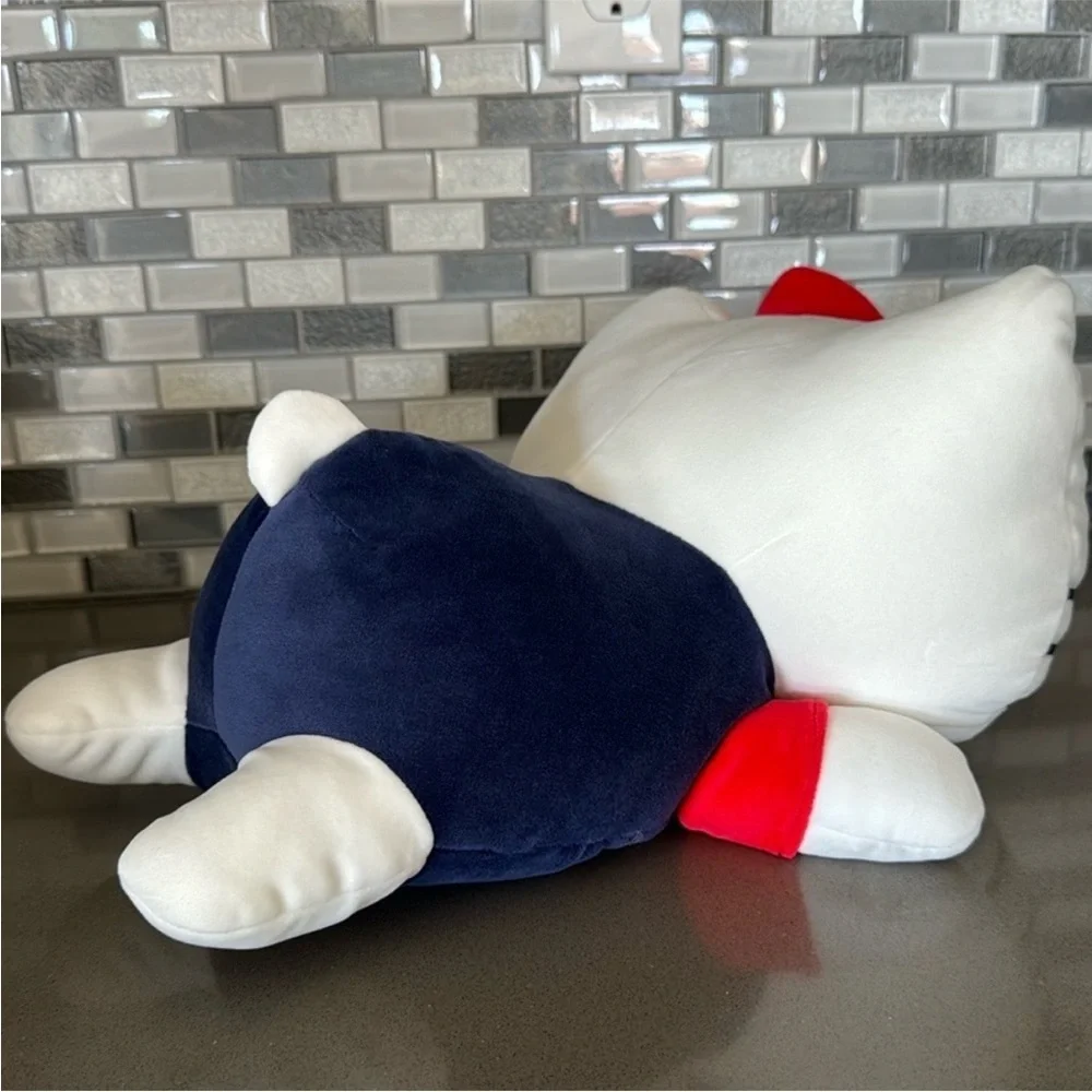 Hello Kitty Plush with Red Bow and Navy Outfit